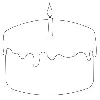 birthday cake one candle